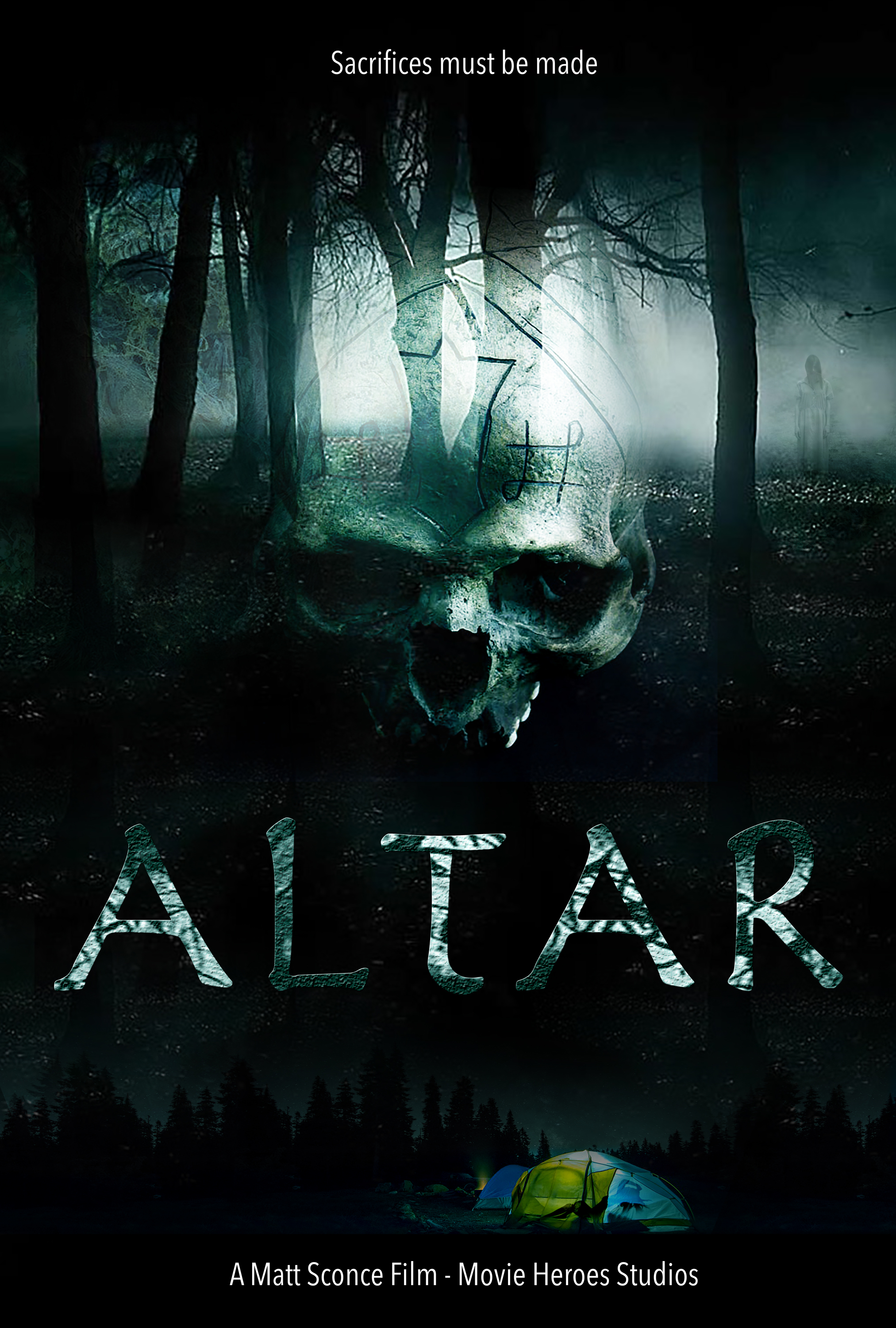 The current Poster for the Found Footage horror film, ALTAR.