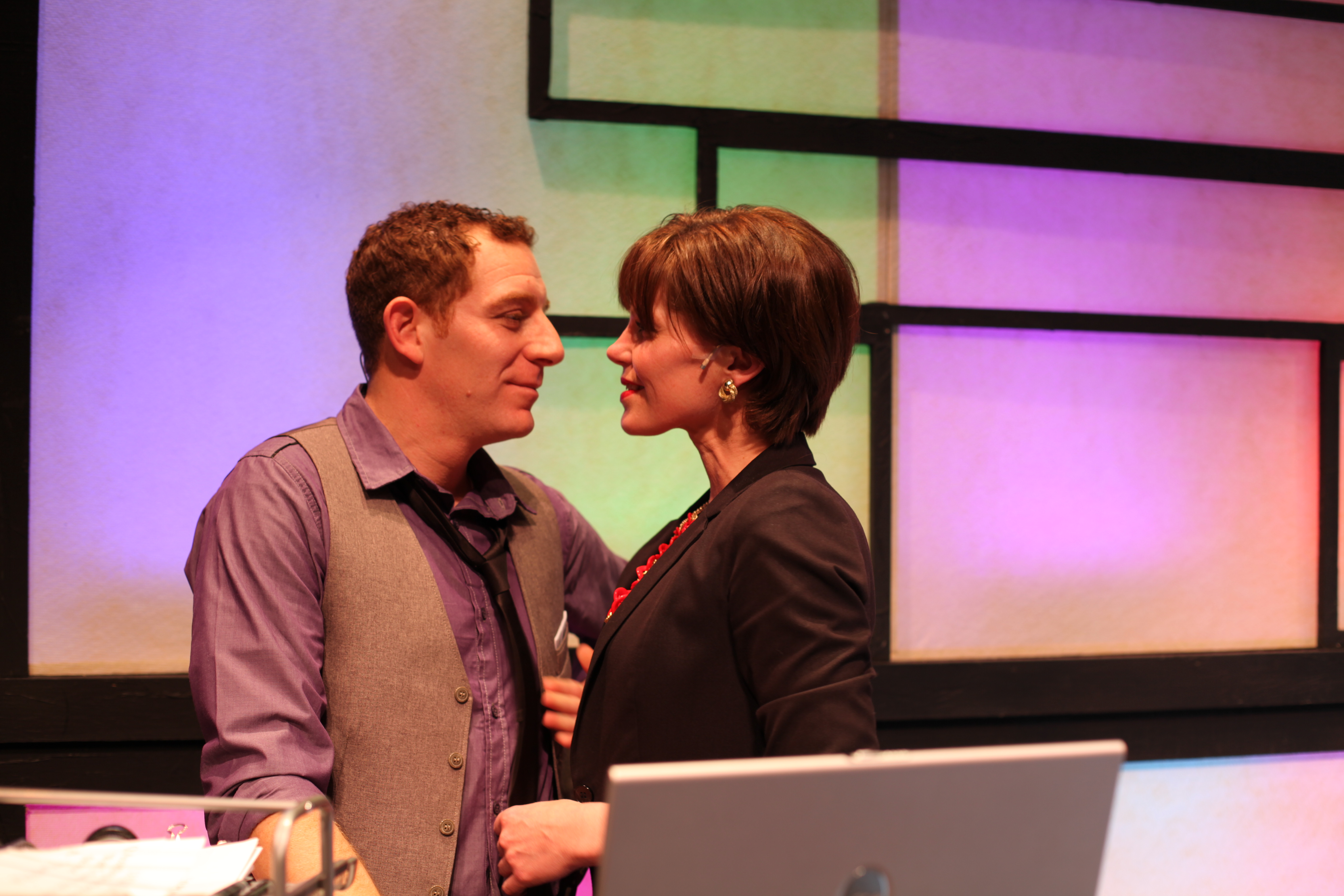 Peter Mikhail, Chantal Perron, Gameshow, StageWest Theatre, Toronto.