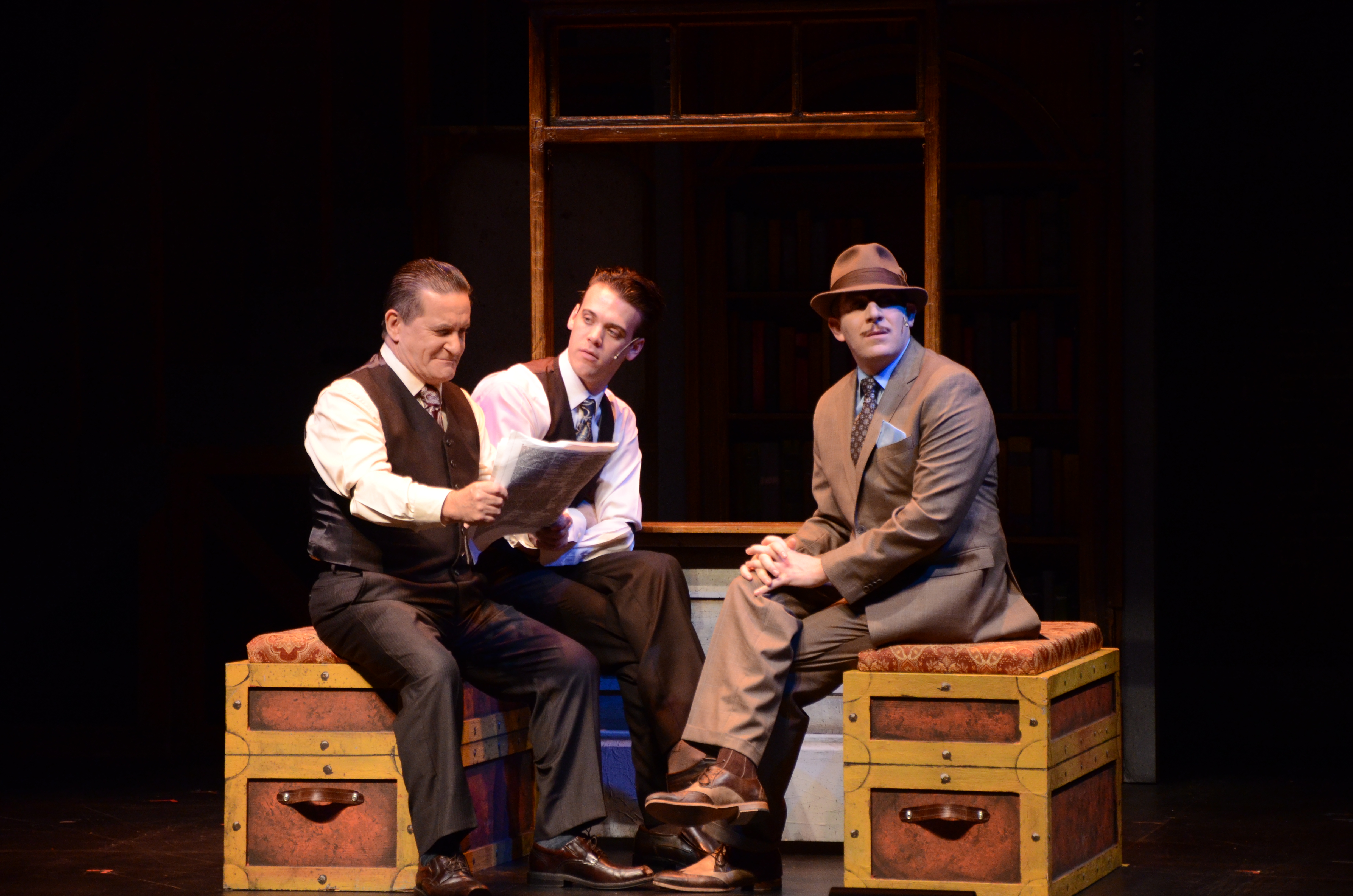 Michael Lamport, Jamie Mac, Peter Mikhail, The 39 Steps StageWest Theatre, Toronto.