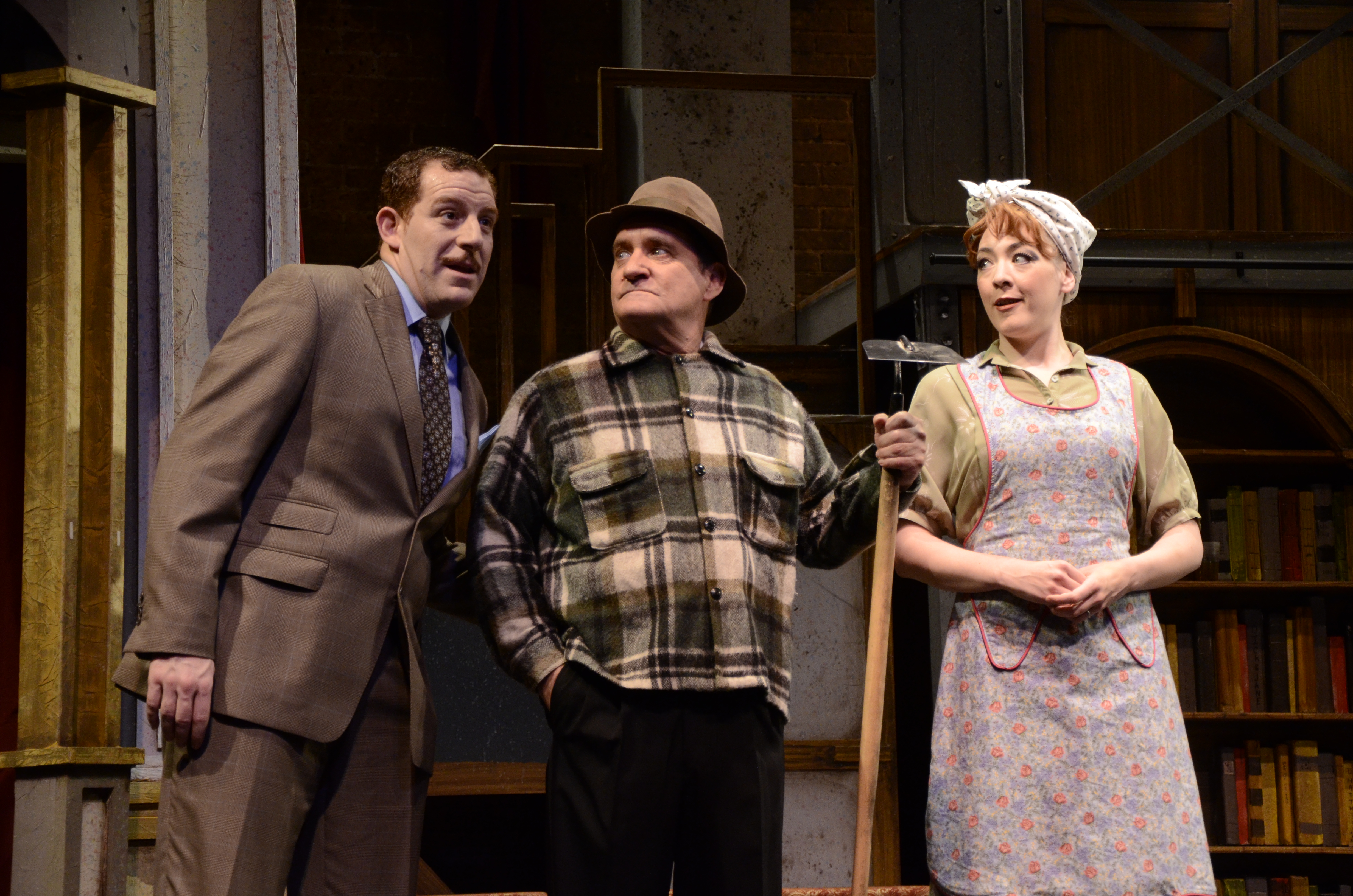 Peter Mikhail, Michael Lamport, Martha Farrell, The 39 Steps, StageWest Theatre