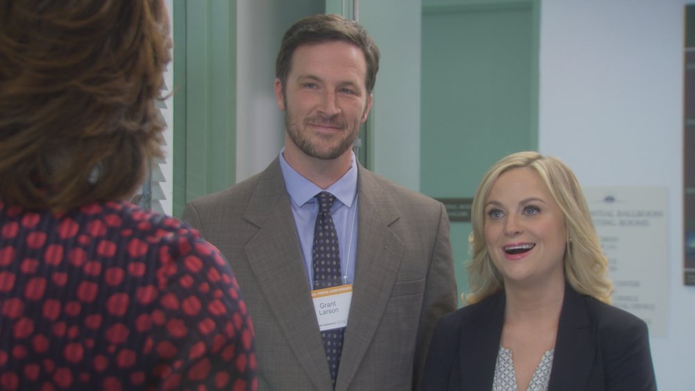 Still of Amy Poehler, Brady Smith and Michelle Obama in Parks and Recreation (2009)