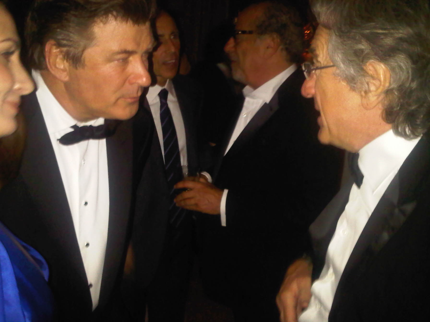 Caroline Kinsolving with Robert DeNiro and Alec Baldwin at the Golden Globe after party