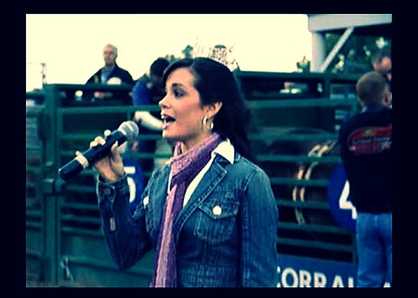 Actress/Singer, Amiée Conn, Miss Sonoma County 2006 - Miss California and Miss America program titleholder, singing the National Anthem at the Sonoma County Fair.