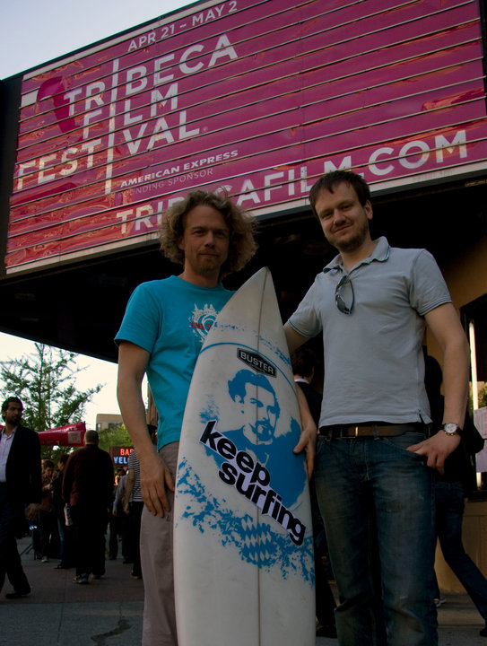 Benjamin Quabeck and Björn Richie Lob in New York at the Tribeca Film Festival.