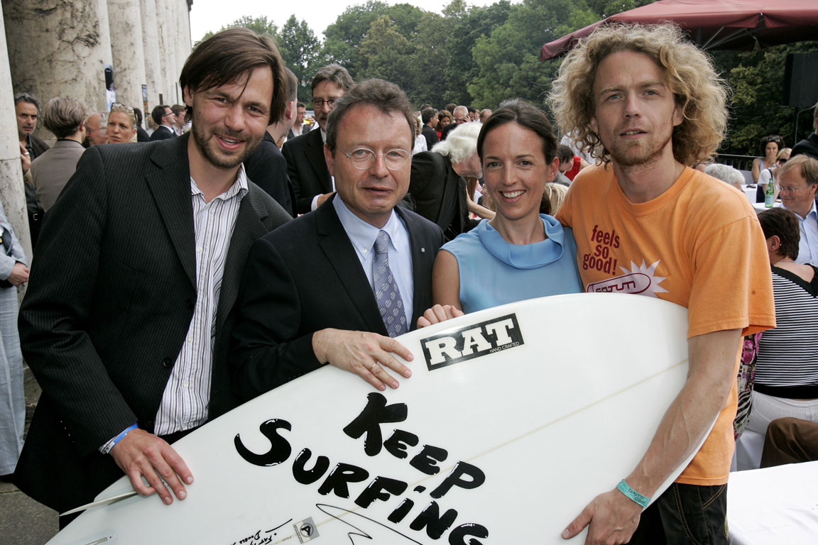 International Filmfestival Munich. Tobias N. Siebert, Prof. Dr. Klaus Schäfer, Dr. Eva Stadler, Björn Richie Lob at the FFF(bavarian film funds) ceremony.