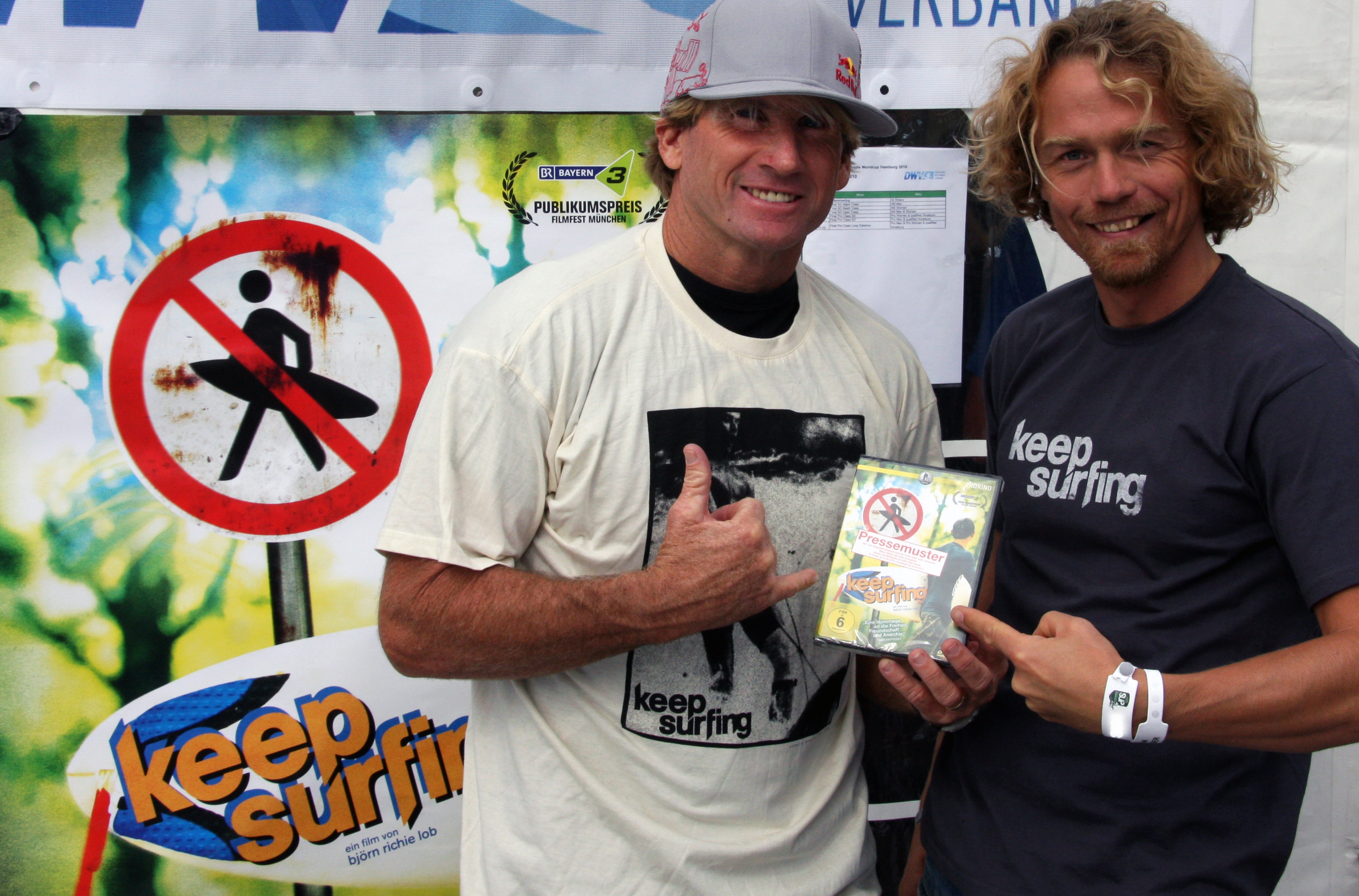 Robby Naish and Bjoern Richie Lob at the SUP Worldcup 2010.