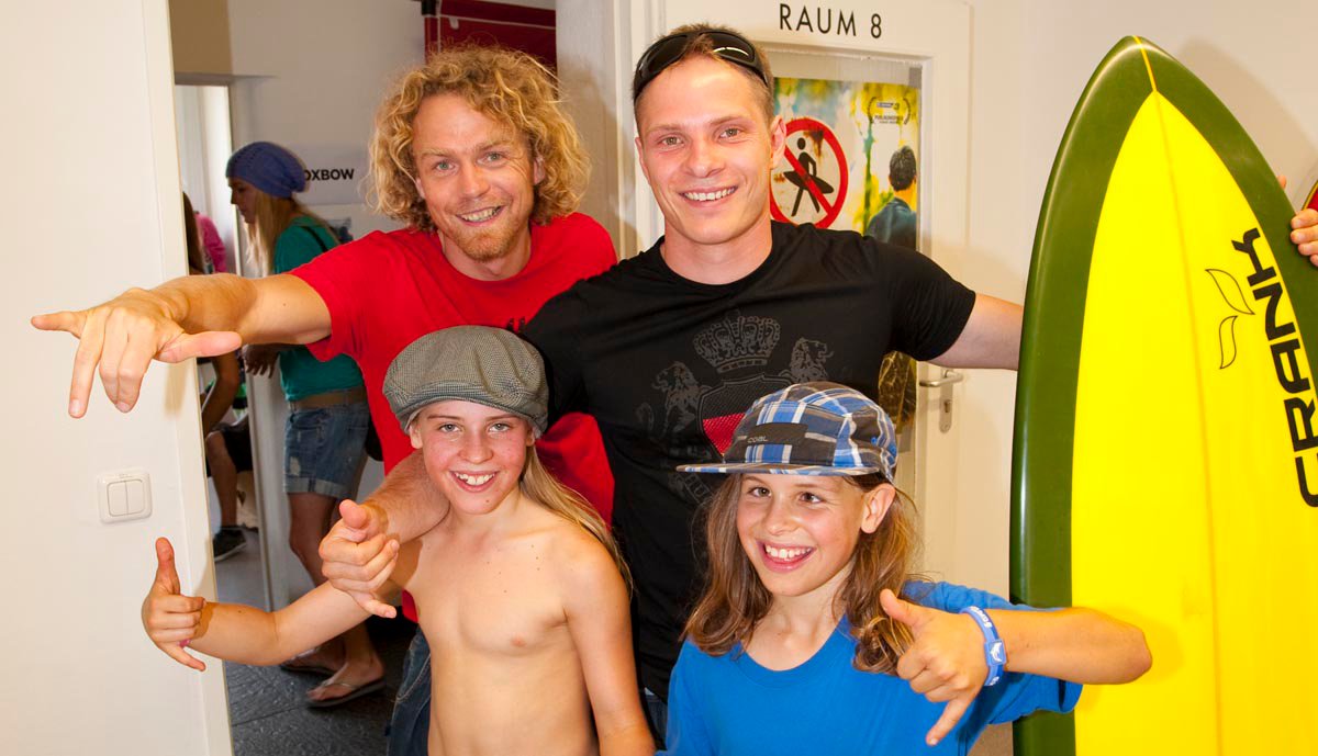 Sebastian Steudtner and Bjoern Richie Lob at a Kids Charity Event.
