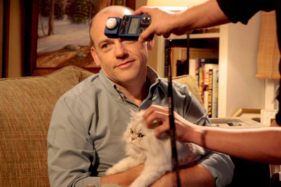 Behind the Scenes for 'The Man Who Loved His Cat' With David Garry and Cinderella the Cat.