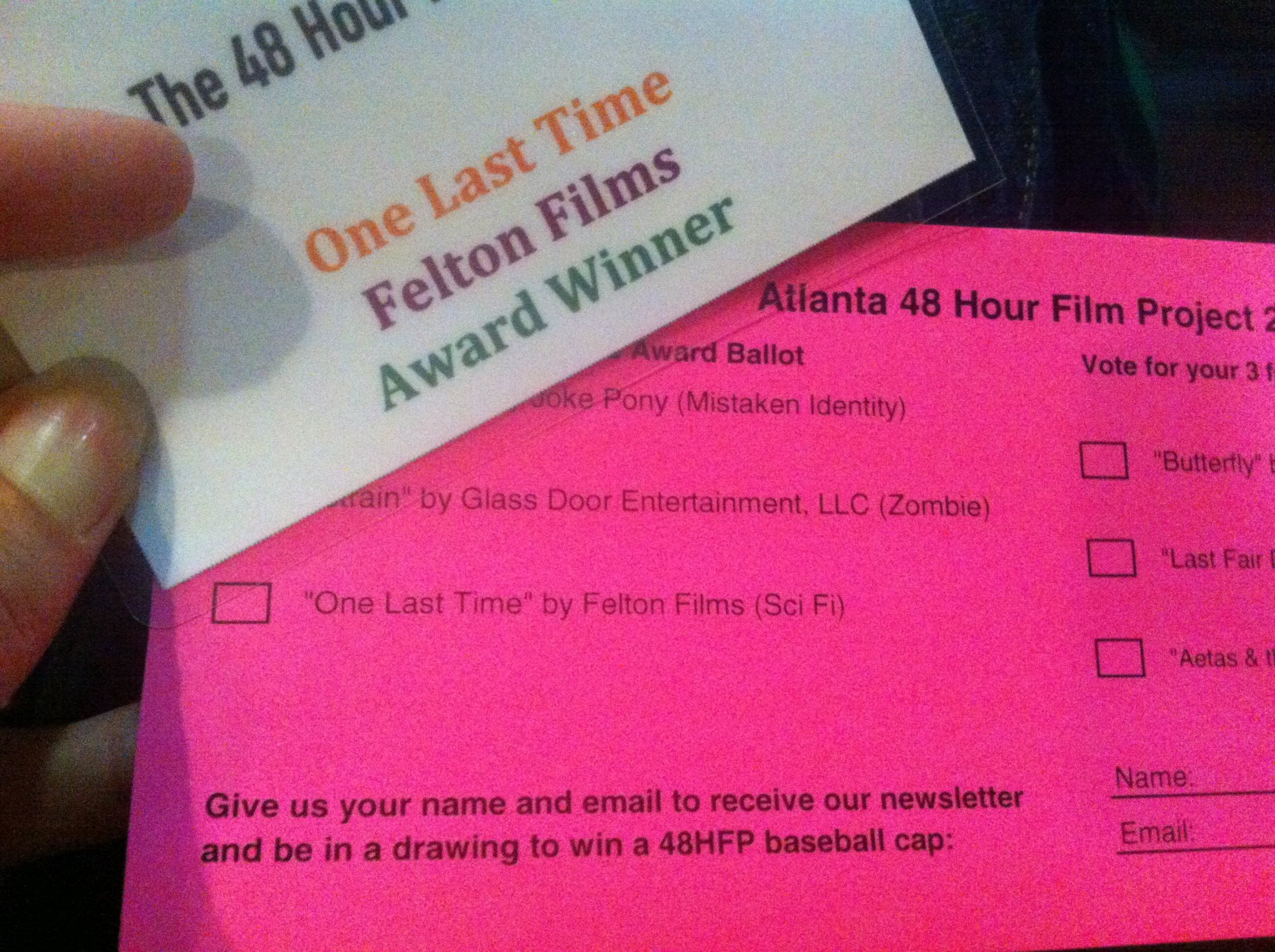 Atlanta 48 Hour Film Festival Award Winner - One Last Time by Felton Films