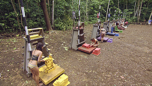 Still of Colby Donaldson, Jerri Manthey, Rupert Boneham, Amanda Kimmel, Candice Woodcock, Parvati Shallow and Russell Hantz in Survivor (2000)