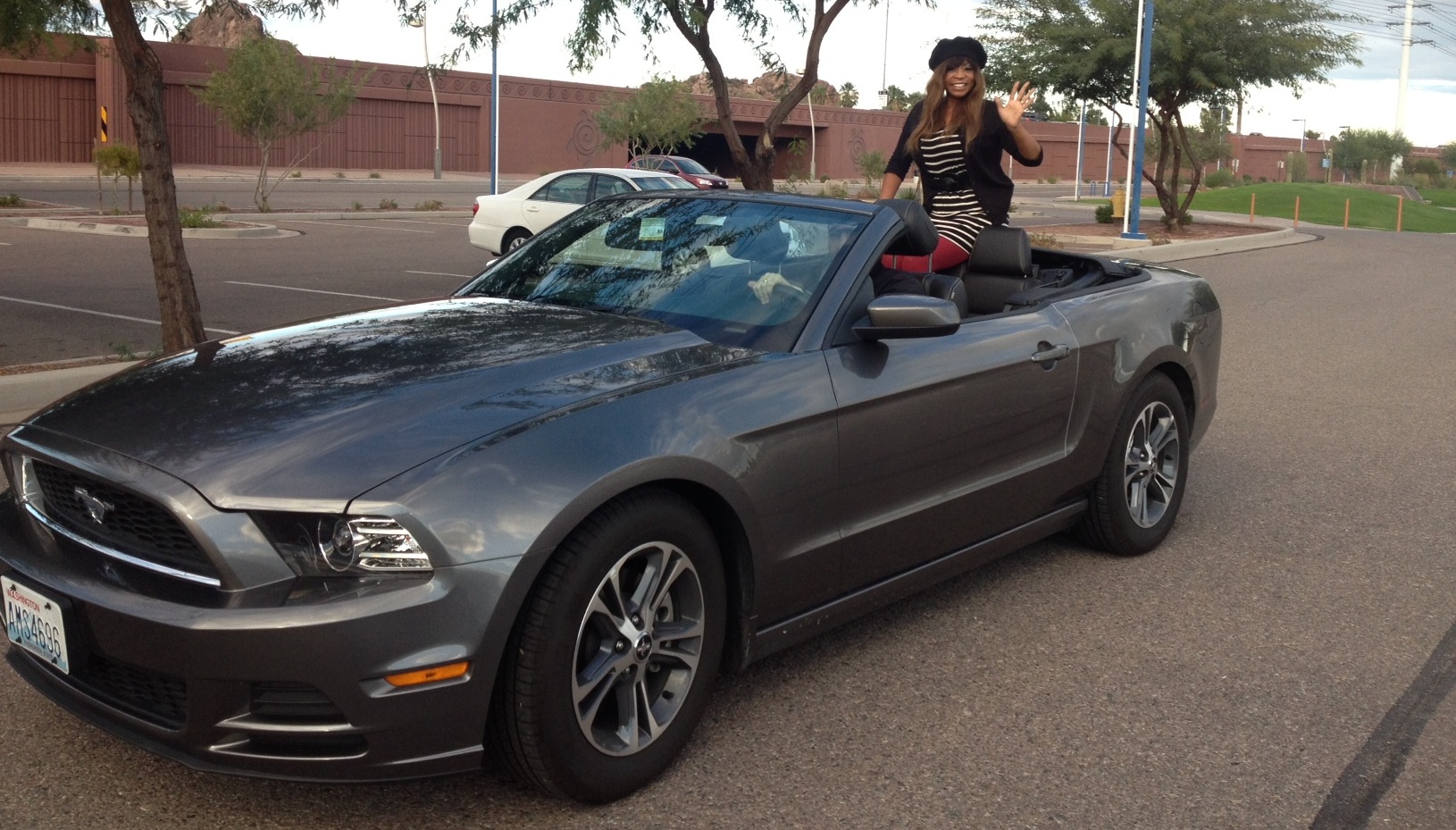 Mustang, Rita enroute to a holiday parade! Rita Kurtz RitaRitaRita.com