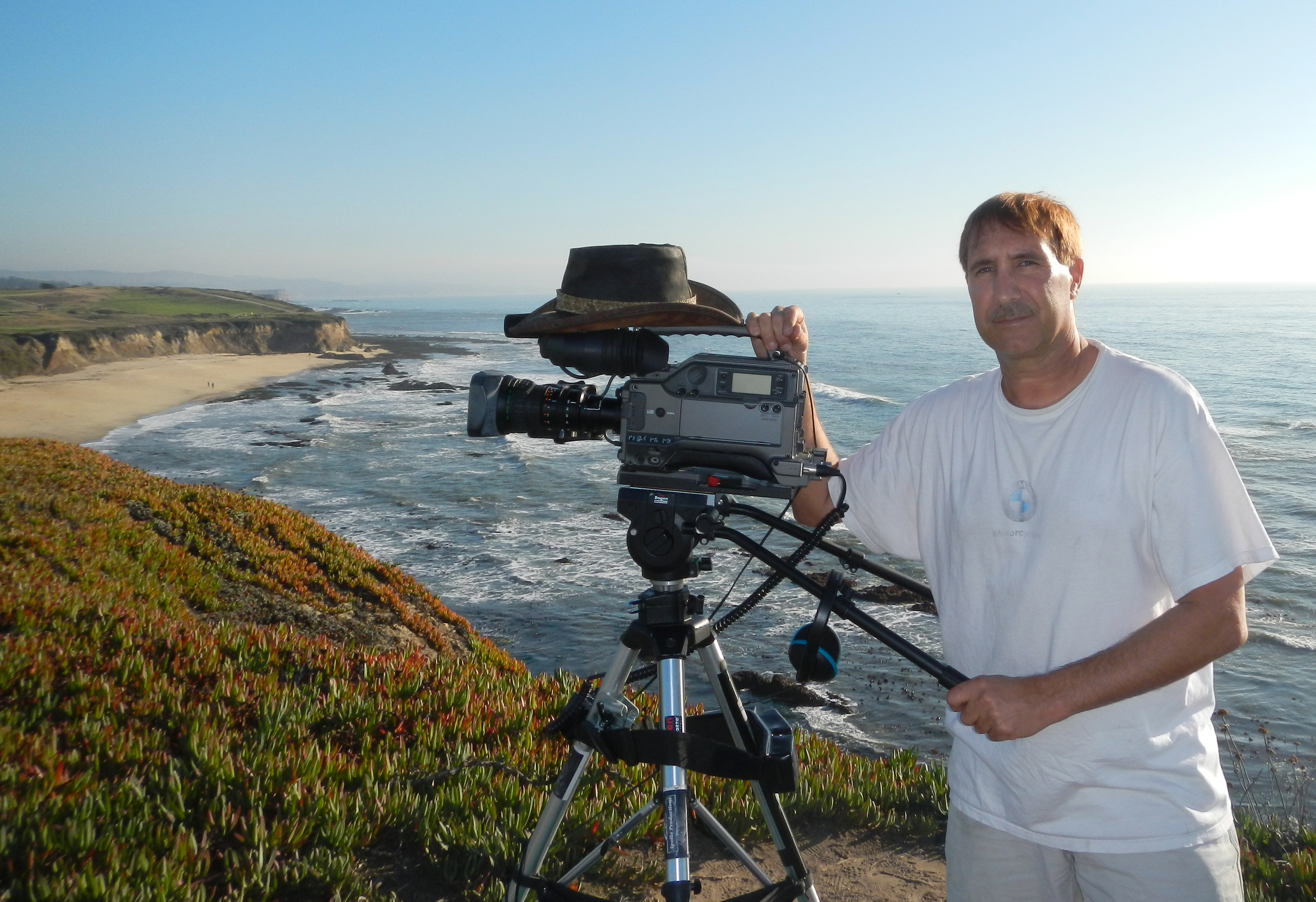 Location scouting (Rocky Sunset) at Grey Whale Cove, Half Moon Bay, CA.