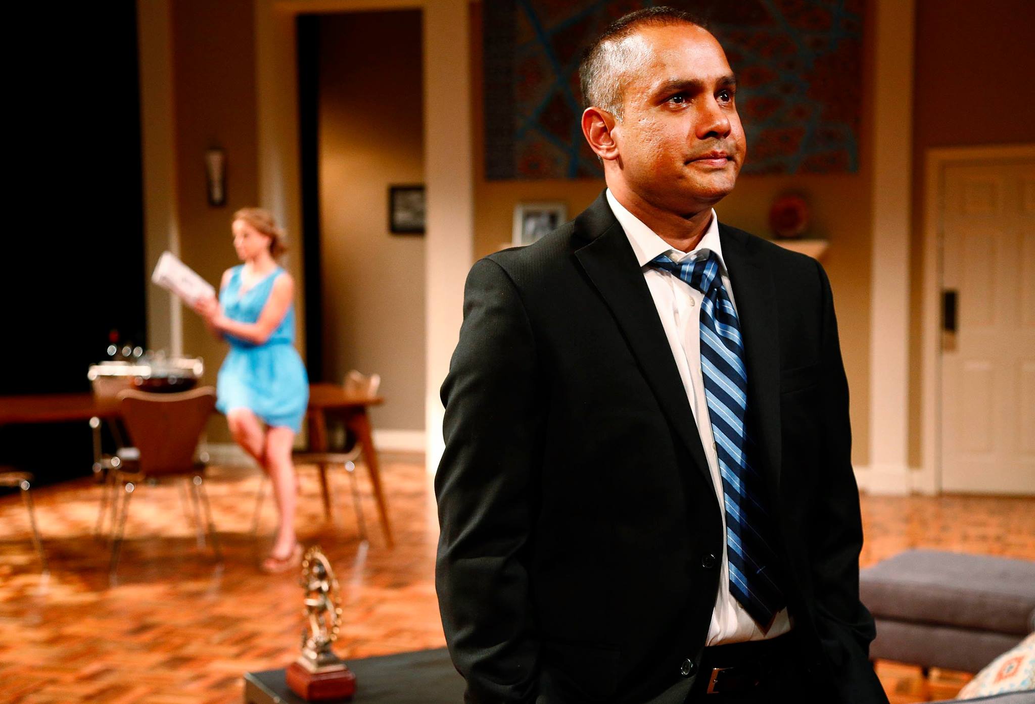 Disgraced, PlayMakers Repertory Company, Chapel Hill, NC. Rajesh Bose and Nicole Gabriella Scipione