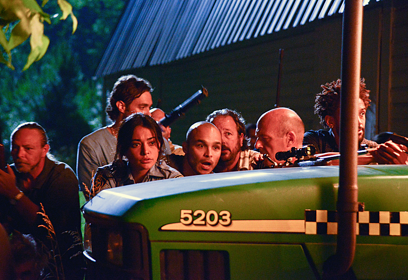 Still of Dean Norris, Jimmy Gonzales, Natalie Martinez and Nicholas Strong in Under the Dome (2013)