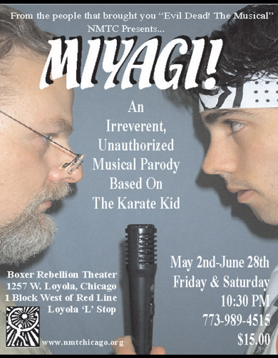 Kim Dildine as Mr. Miyagi in Miyagi! A Karate Kid Musical.