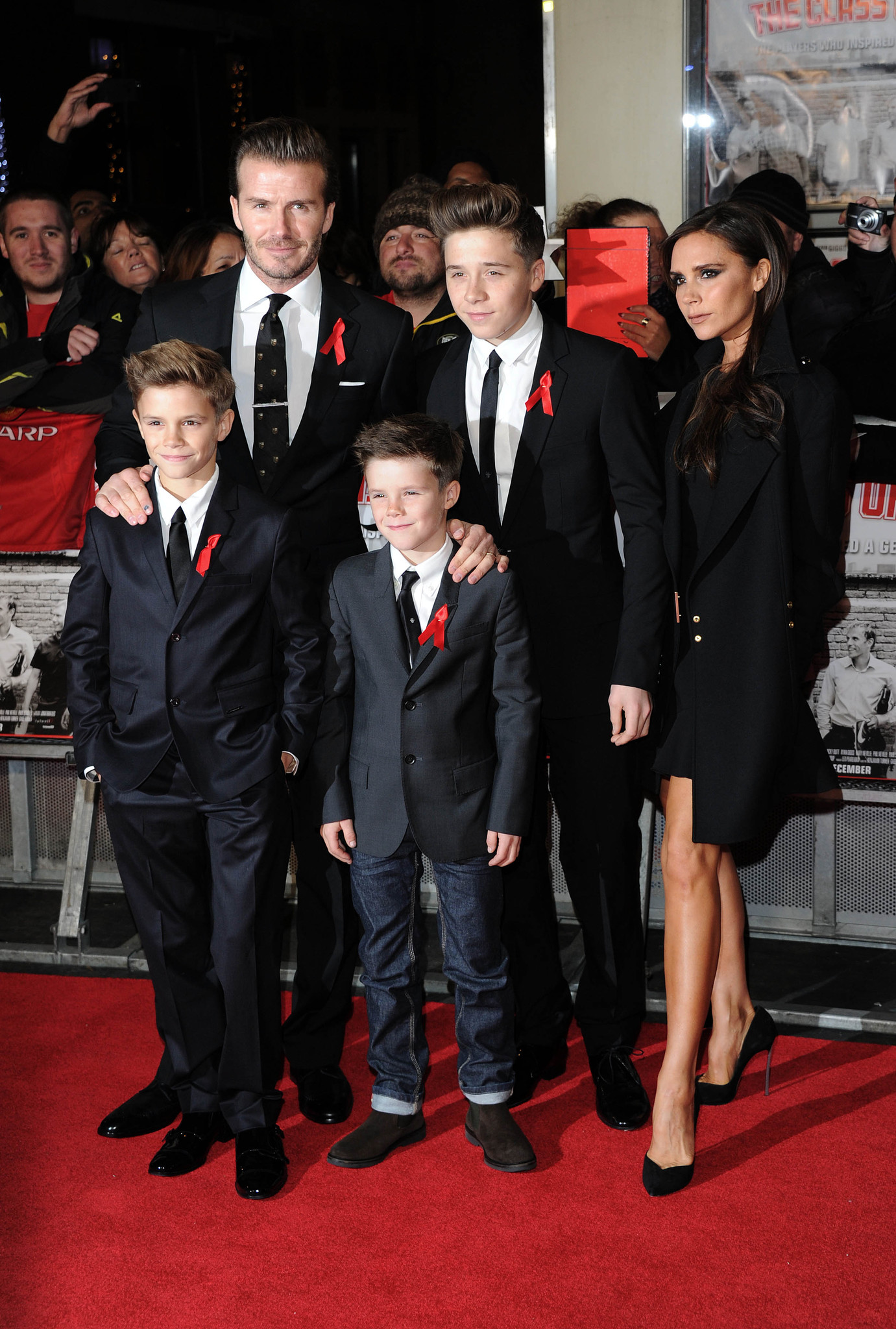 David Beckham, Victoria Beckham, Brooklyn Beckham, Romeo Beckham and Cruz Beckham at event of The Class of 92 (2013)