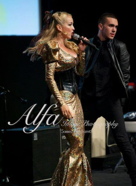 Recording Artist Aria Johnson performing at the eWorld Music Awards where she won Best Female Performer in 2012.