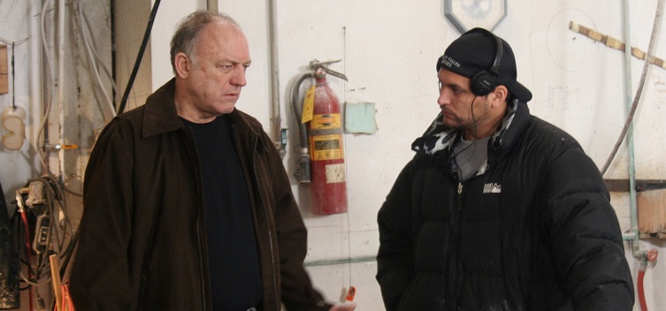 Director Pieter Gaspersz and Actor John Doman on the set of AFTER.