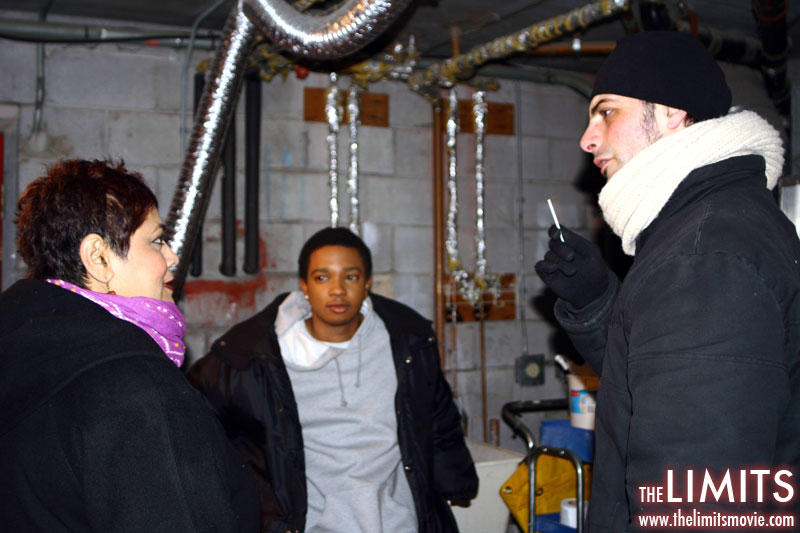 Ben Mazzotta (Director) on set between takes.