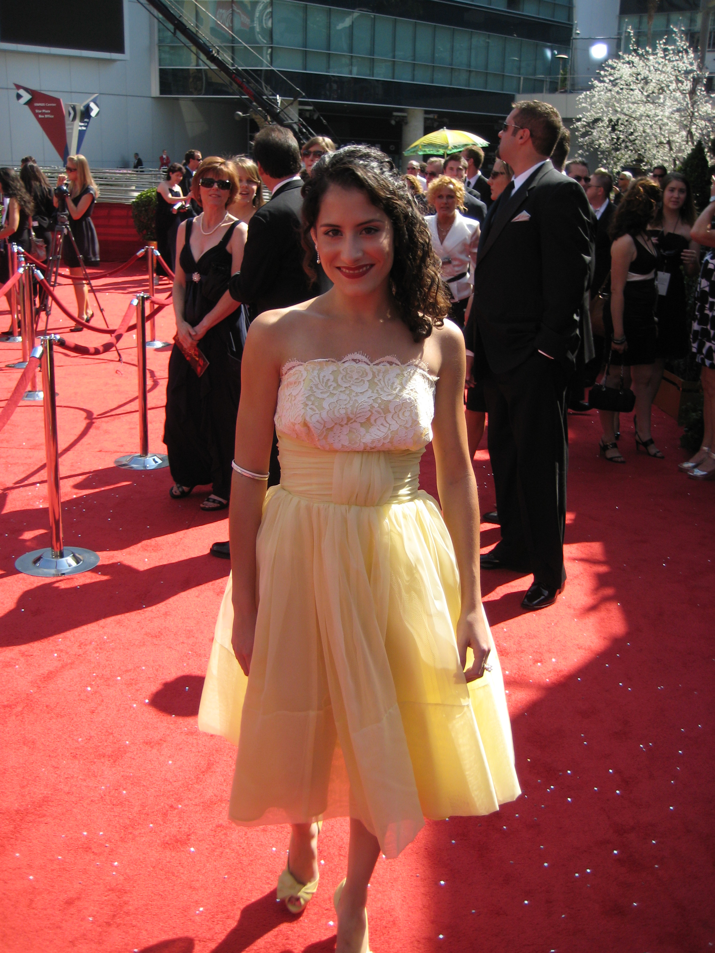 Actress Adrieanne Perez attending the 2008 Emmy Awards in California