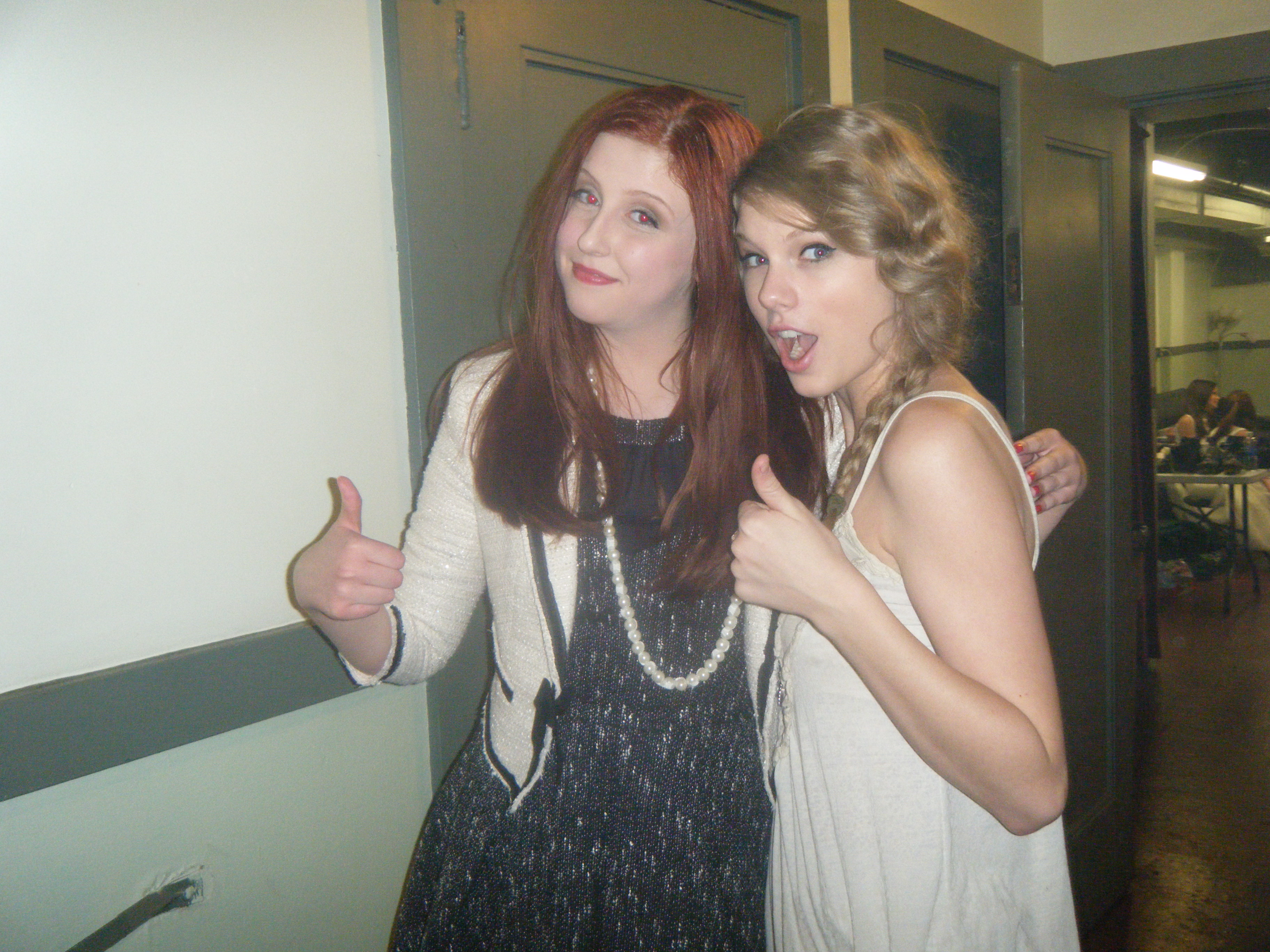 Presley Cash and Taylor Swift on the set of the Mean music video shoot!!! :)