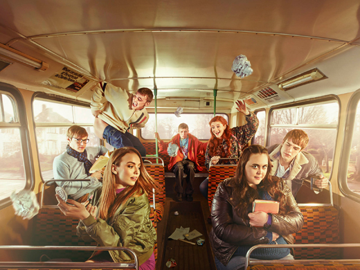 Still of Jordan Murphy, Darren Evans, Nico Mirallegro, Jodie Comer, Ciara Baxendale, Dan Cohen and Sharon Rooney in My Mad Fat Diary (2013)