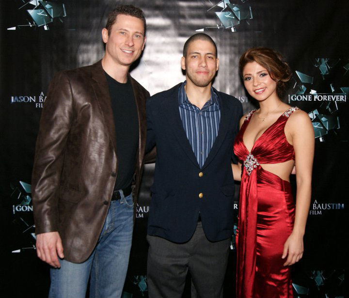 Michael Alban, Jason Baustin and Cici Carmen at the premiere of 