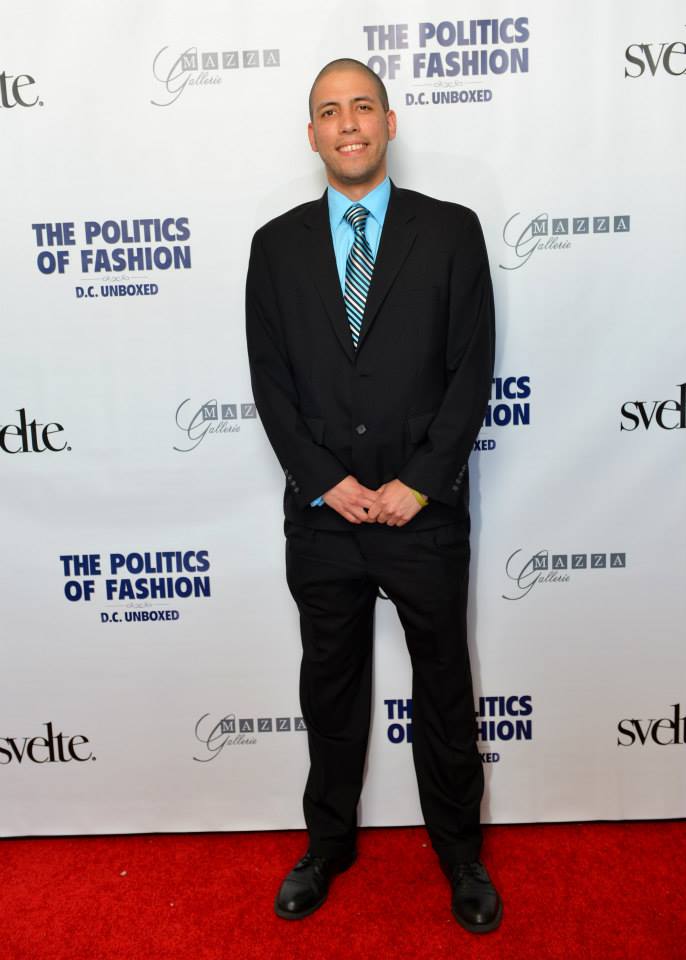 Jason Baustin at The Politics of Fashion Premiere.