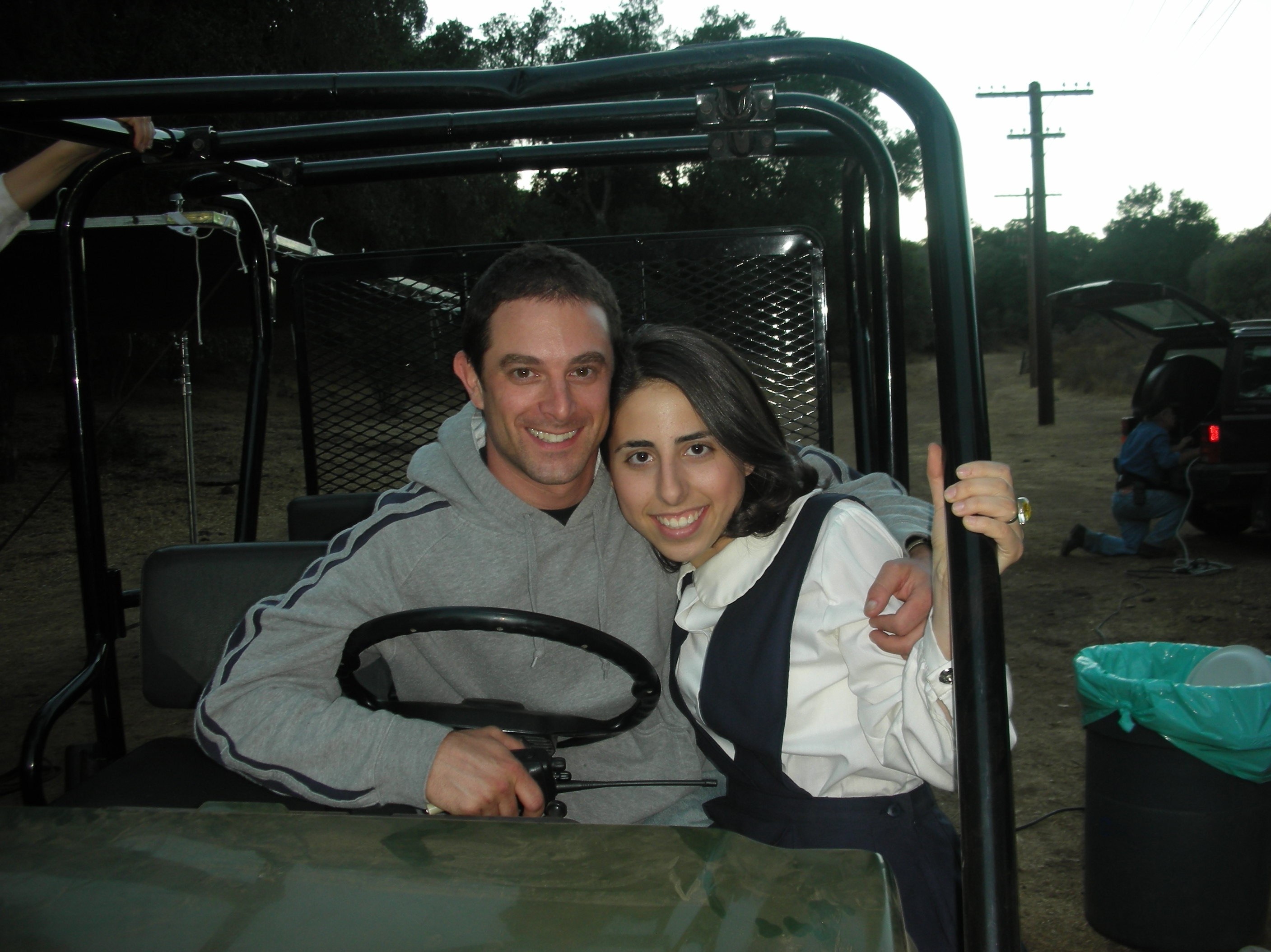 Jeremy Gordon with Lauren Rigau on the set of THE INNER CIRCLE.