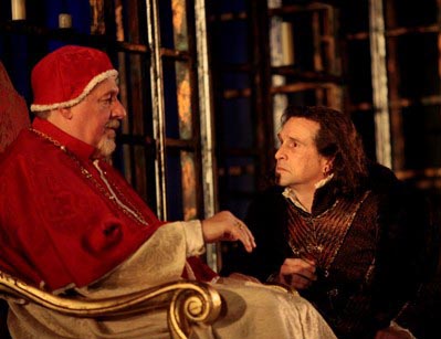 Ed Herrmann as Pope Urban VIII with Jeremiah Kissel as Niccollini in 