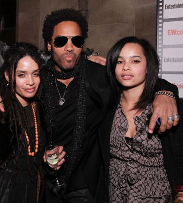 Lisa Bonet, Lenny Kravitz and Zoë Kravitz