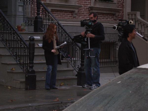 Filming on Universal Backlot (New York Street)
