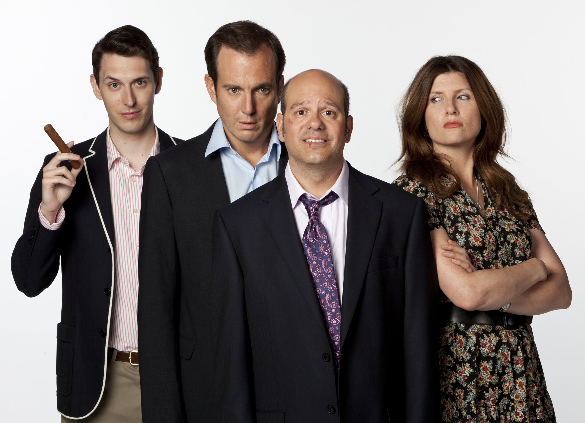 Still of Will Arnett, David Cross, Sharon Horgan and Blake Harrison in The Increasingly Poor Decisions of Todd Margaret (2009)