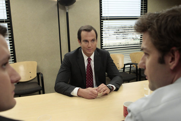 Still of Will Arnett, John Krasinski and Zach Woods in The Office (2005)