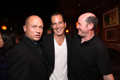 Will Arnett, Mike Judge and David Koechner at event of Extract (2009)