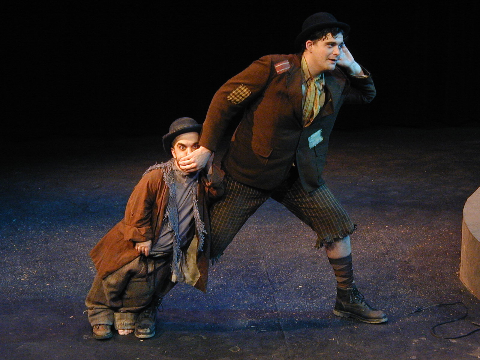 Estragon (Aaron) and Vladimir (Blake Bowen), Waiting for Godot, Samuel Beckett