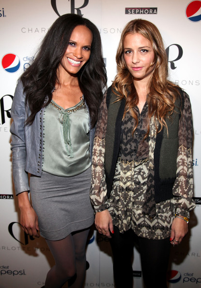 Amanda Luttrell Garrigus and Charlotte Ronson backstage at the Charlotte Ronson Fall 2011 collection New York Fashion Week