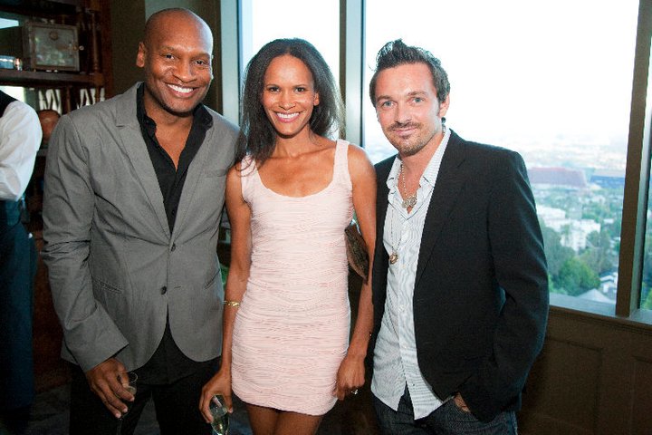 Amanda Luttrell Garrigus and Marcellas Reynolds attend the Saint Vintage Designs launch event to benefit Stand Up To Cancer hosted by Jaime King And Nicky Hilton at Soho House on July 23, 2011 in West Hollywood, California.