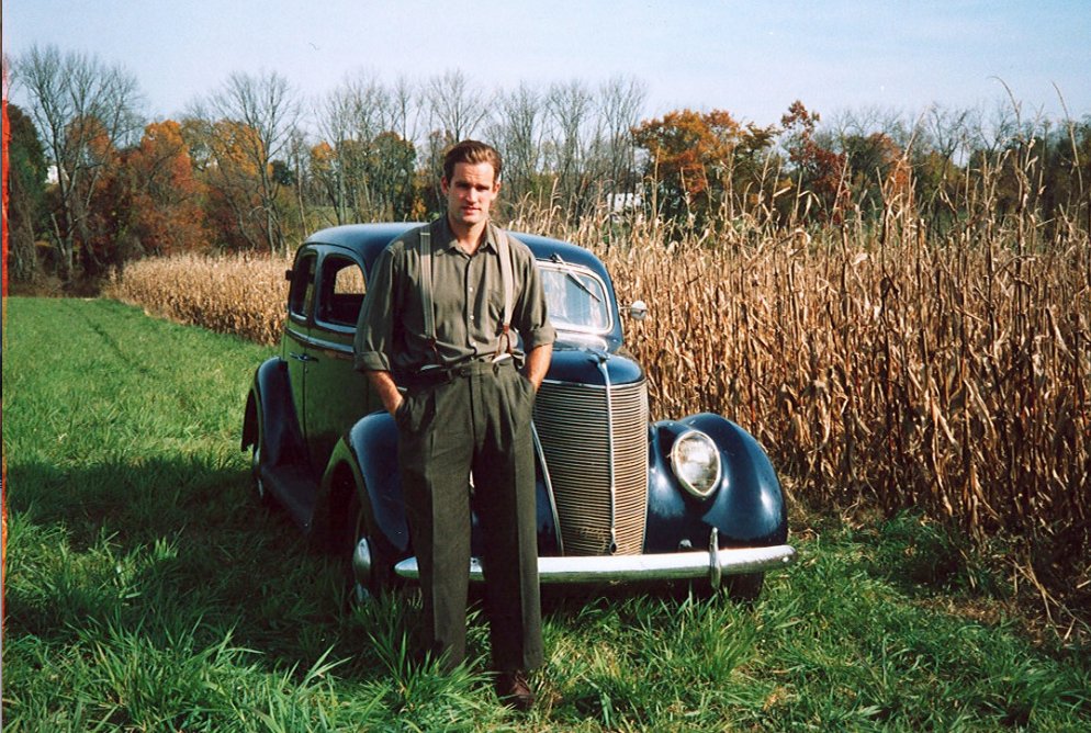 Chris Keener on the set of Oak Creek Falls