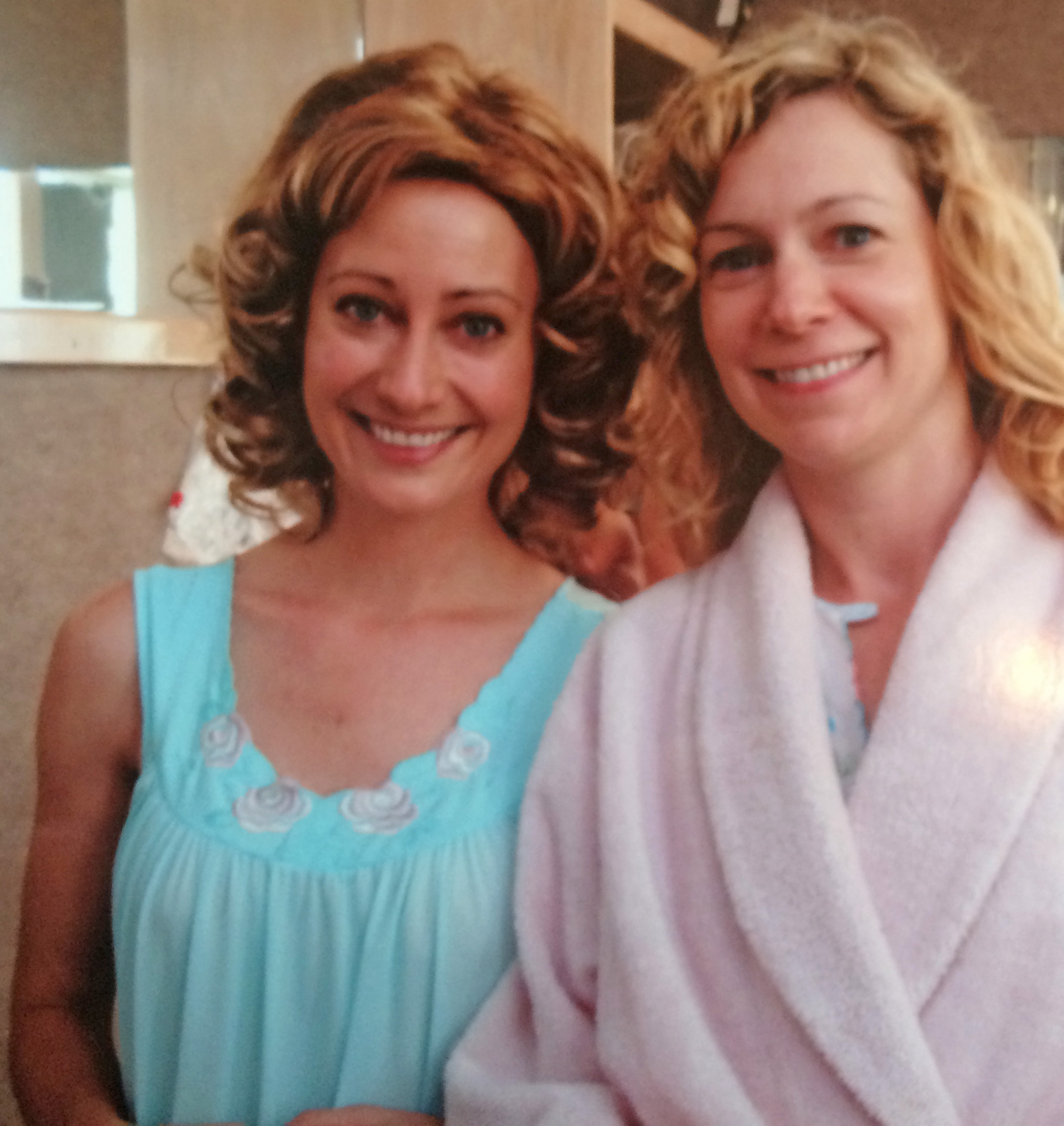 STUNT DOUBLE JOANN BERNAT/ACTRESS CARRIE PRESTON,