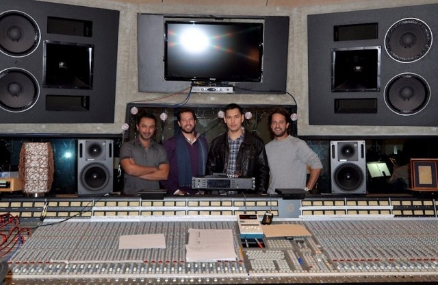 Daniel Sadowski (Composer) with the producers and CEO of JBM Productions.