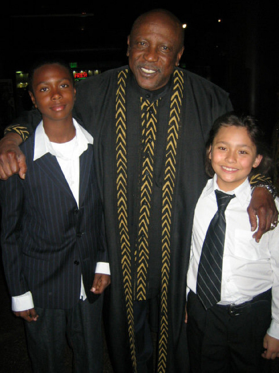 Pan Africian Film Festival at Directors Guild of America February 2008-Audience Film Favorite Award to The Don of Virgil Jr. High-LOUIS GOSSETT Jr with Jilani & Adrian Schemm (Lead Role)