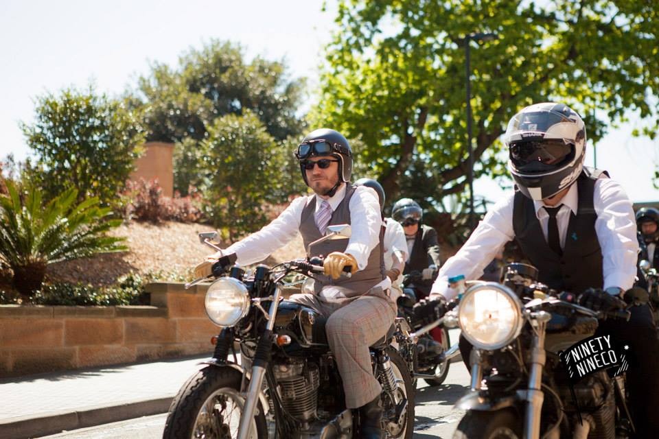 Matt Hylton Todd in the Distinguished Gentleman's Ride, Sydney 2014 to raise money for prostate cancer research and cure.