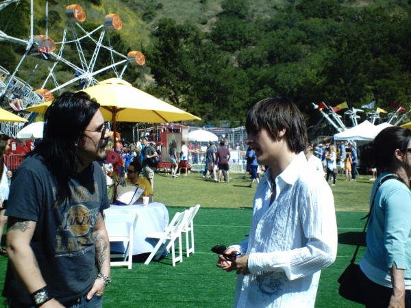 Sam Stone 2010 with Gilby Clarke at Buckley Battle of the Bands Sherman Oaks