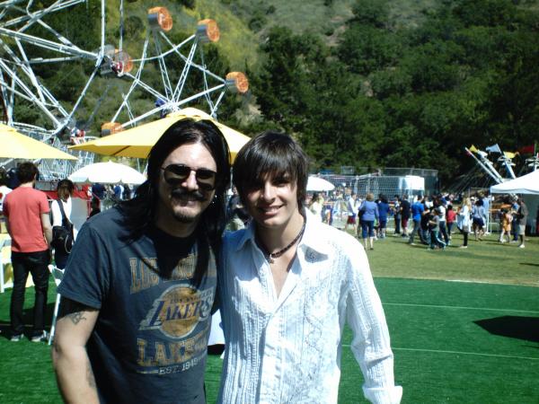 Sam Stone 2010 with Gilby Clarke, at Buckley Battle of the Bands, Sherman Oaks