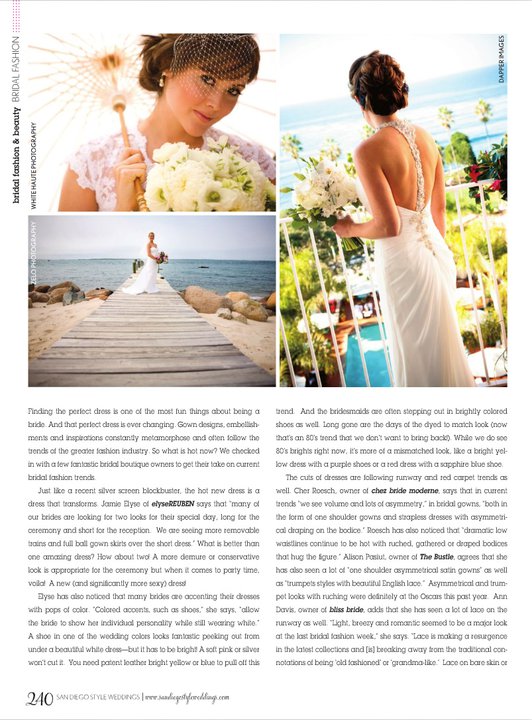 San Diego Style Weddings Magazine Oct/Nov 2010 issue