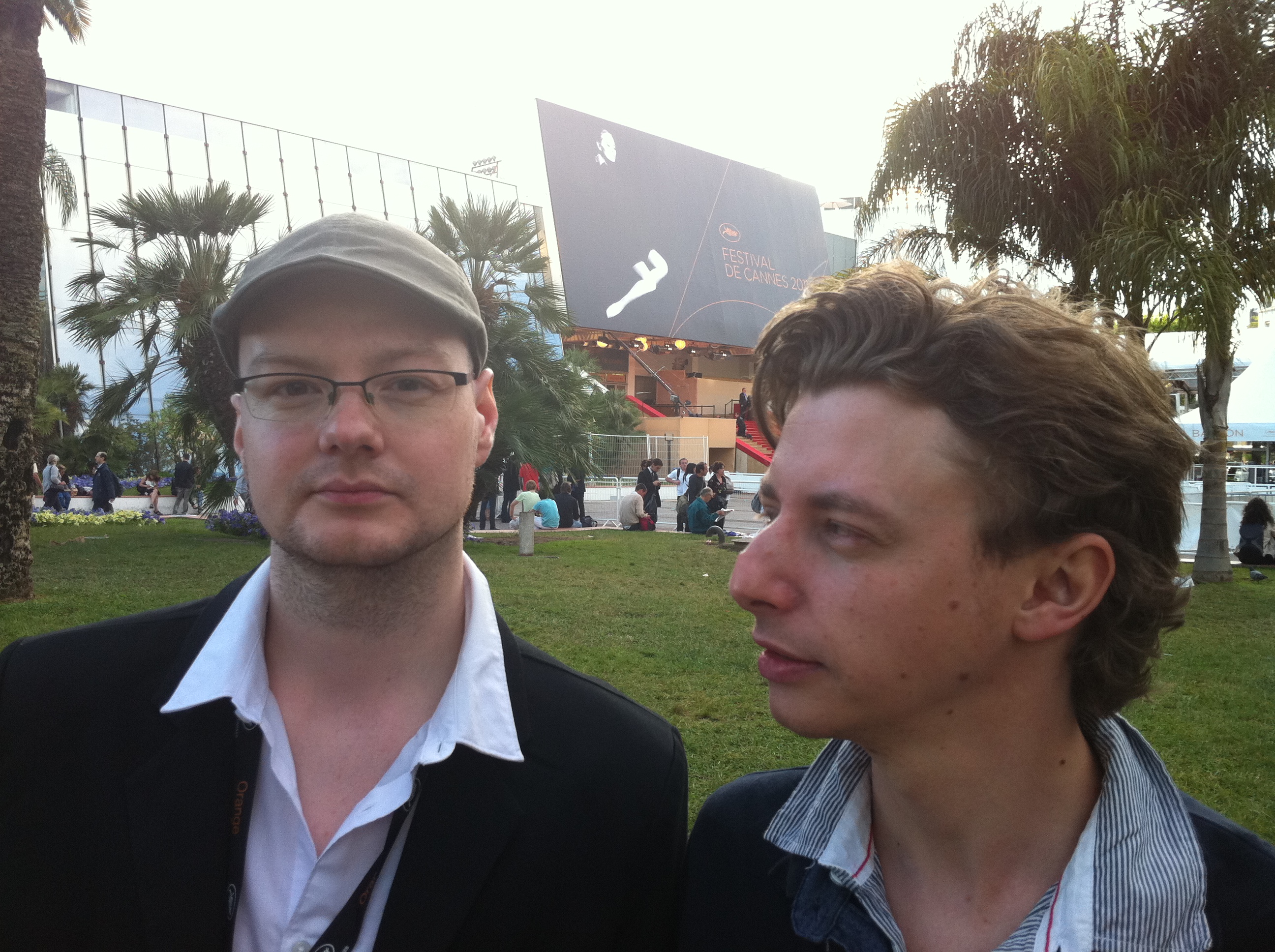 Andreas Cyrenius with director Martin Bargiel at the Festival de Cannes 2011.