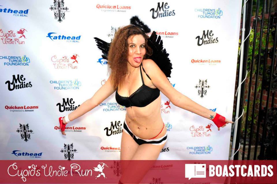 ACTRESS, KAREN WEZA, RAISED MONEY FOR THE CHILDREN'S TUMOR FOUNDATION'S CUPID'S UNDIE RUN 2015. THE EVENT TOOK PLACE IN WEST HOLLYWOOD ON VALENTINE'S DAY 2015.