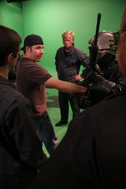 Director Brian Thompson on set of 