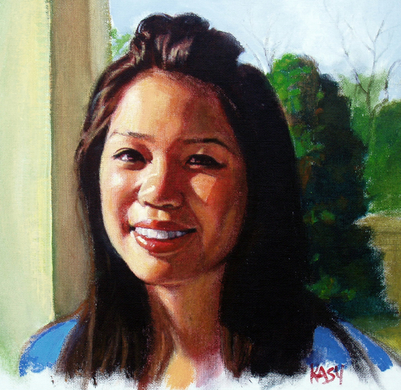 portrait of my nurse who helped me recover after my accident